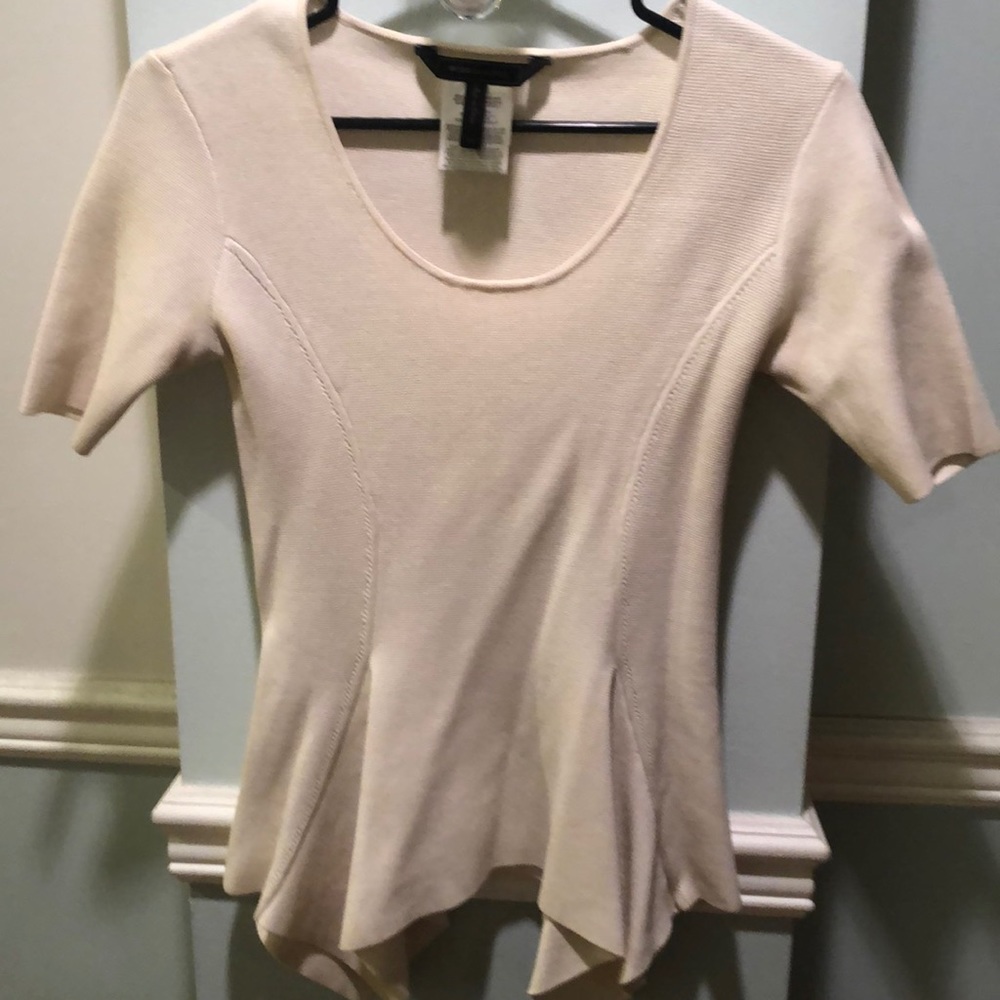 BCBG peplum fitted sweater